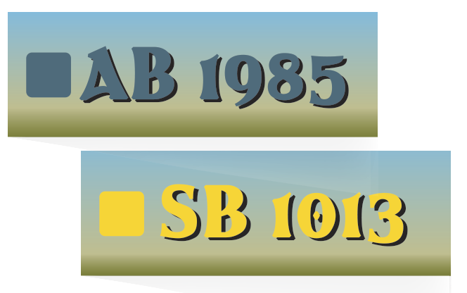 AB 1985 ans SB1013 graphic
