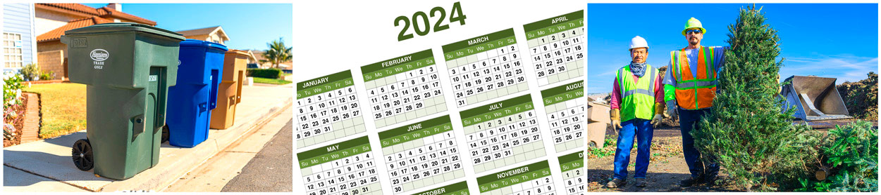 2024 Holiday Schedule Page Header EJ Harrison - Industries - Trash Hauler
