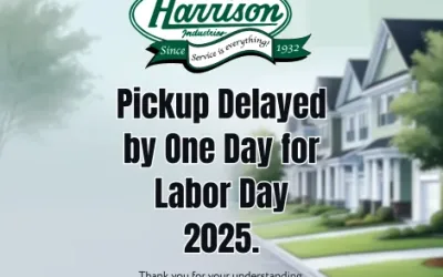 Labor Day 2025 Trash, Recycling and Yard Waste Pickup Delayed One Day